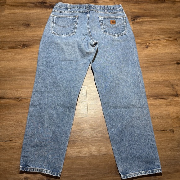 Carhartt B17-DST Work Jeans Men's 36x30 Relaxed Fit Med Wash Blue Cotton Denim - Picture 10 of 12